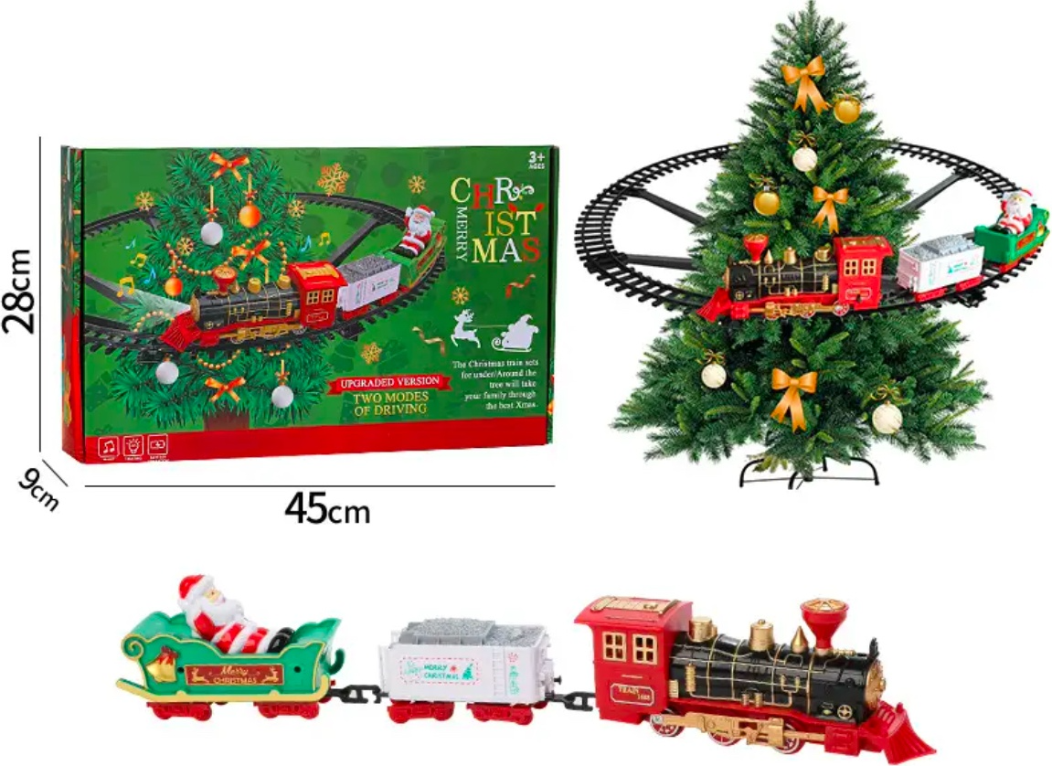 Tren de Navidad con luces y sonidos