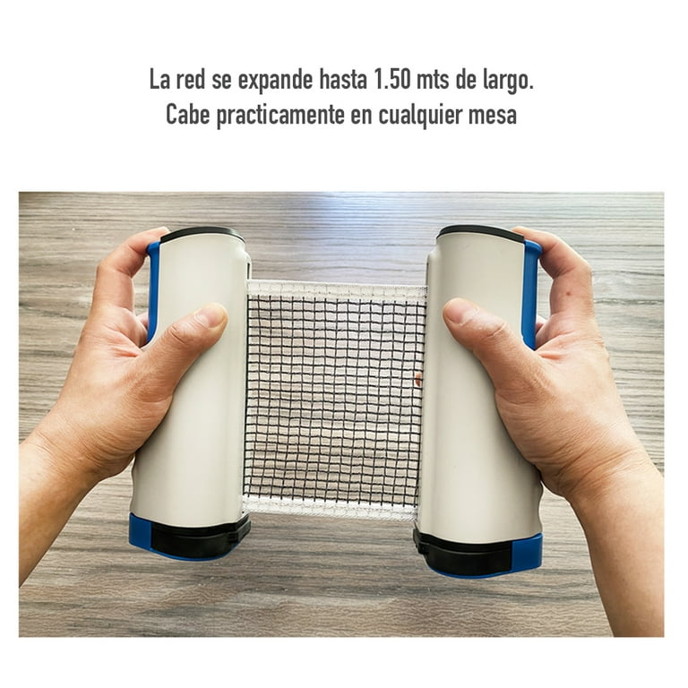 Juego de Ping-Pong con Red Retráctil 2 Raquetas + pelotas