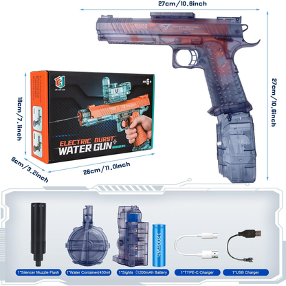 Pistola de Agua Eléctrica Automática con Luces RGB