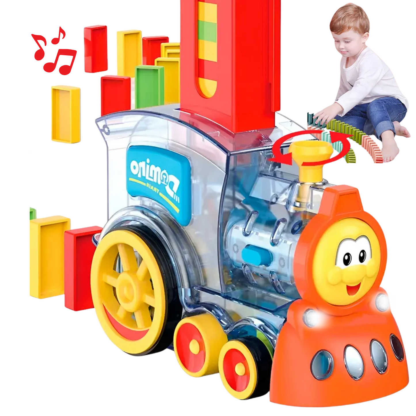 Tren de Dominó Interactivo de Colores