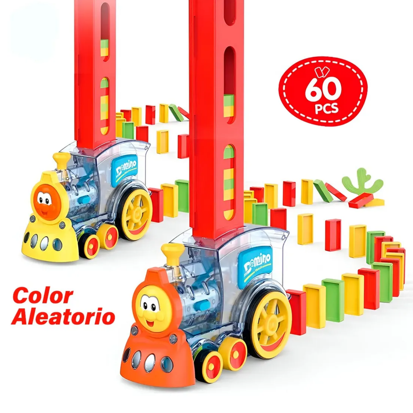 Tren de Dominó Interactivo de Colores