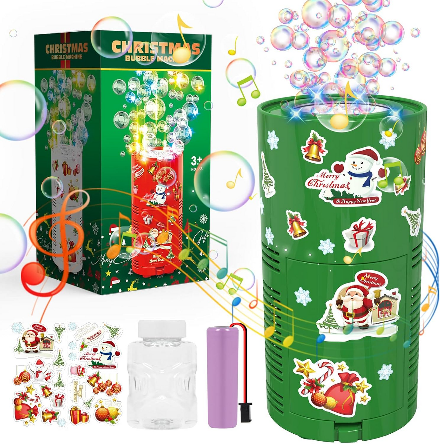 Maquina de burbujas navideño