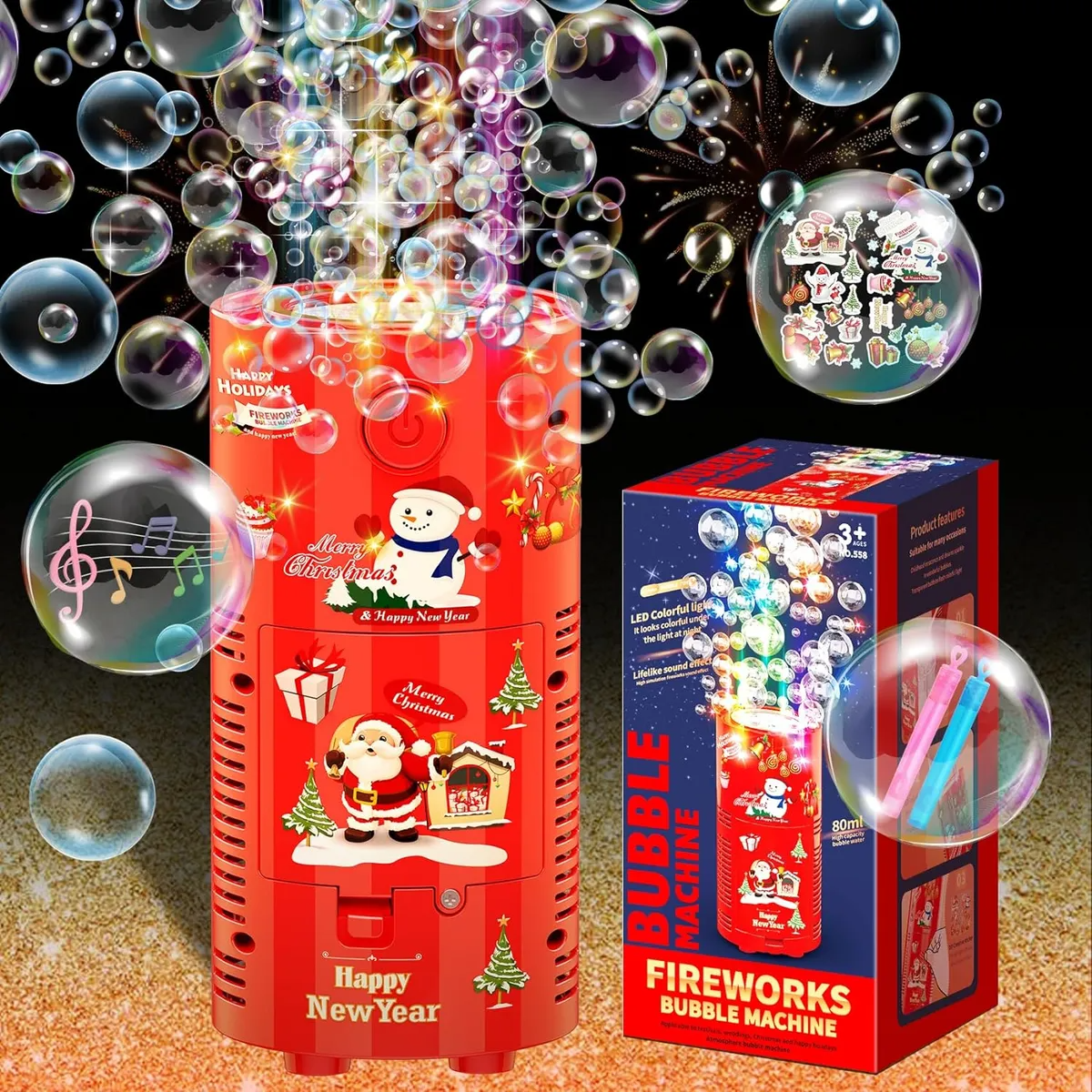 Maquina de burbujas navideño