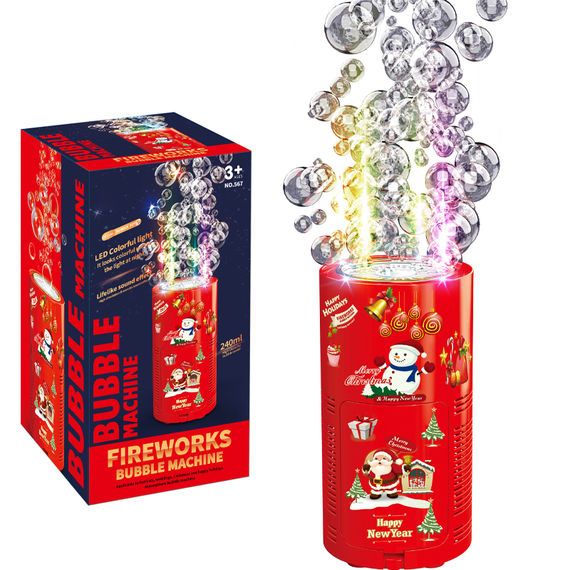 Maquina de burbujas navideño
