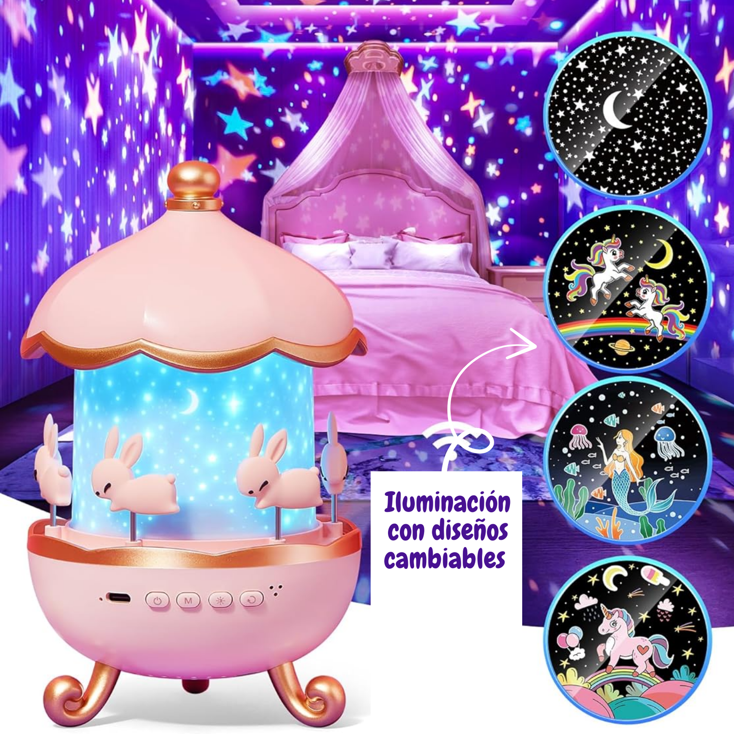 Proyector de Carrusel a Bluetooth